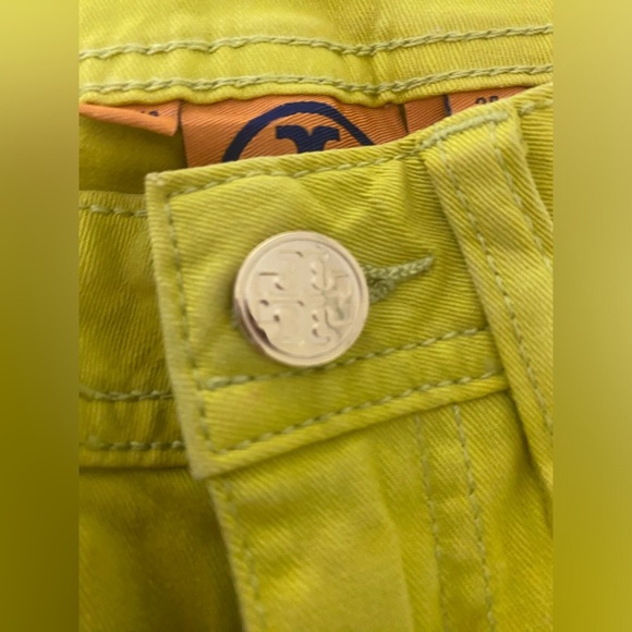 Tory Burch Women's Lime Straight Leg Jeans - Picture 13 of 16